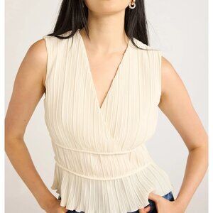 Scoop Women’s Sleeveless Pleated Top, Sizes S( 4-6)